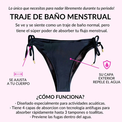 Nuevo! Traje de Baño Menstrual Alana  (Flujo Moderado)