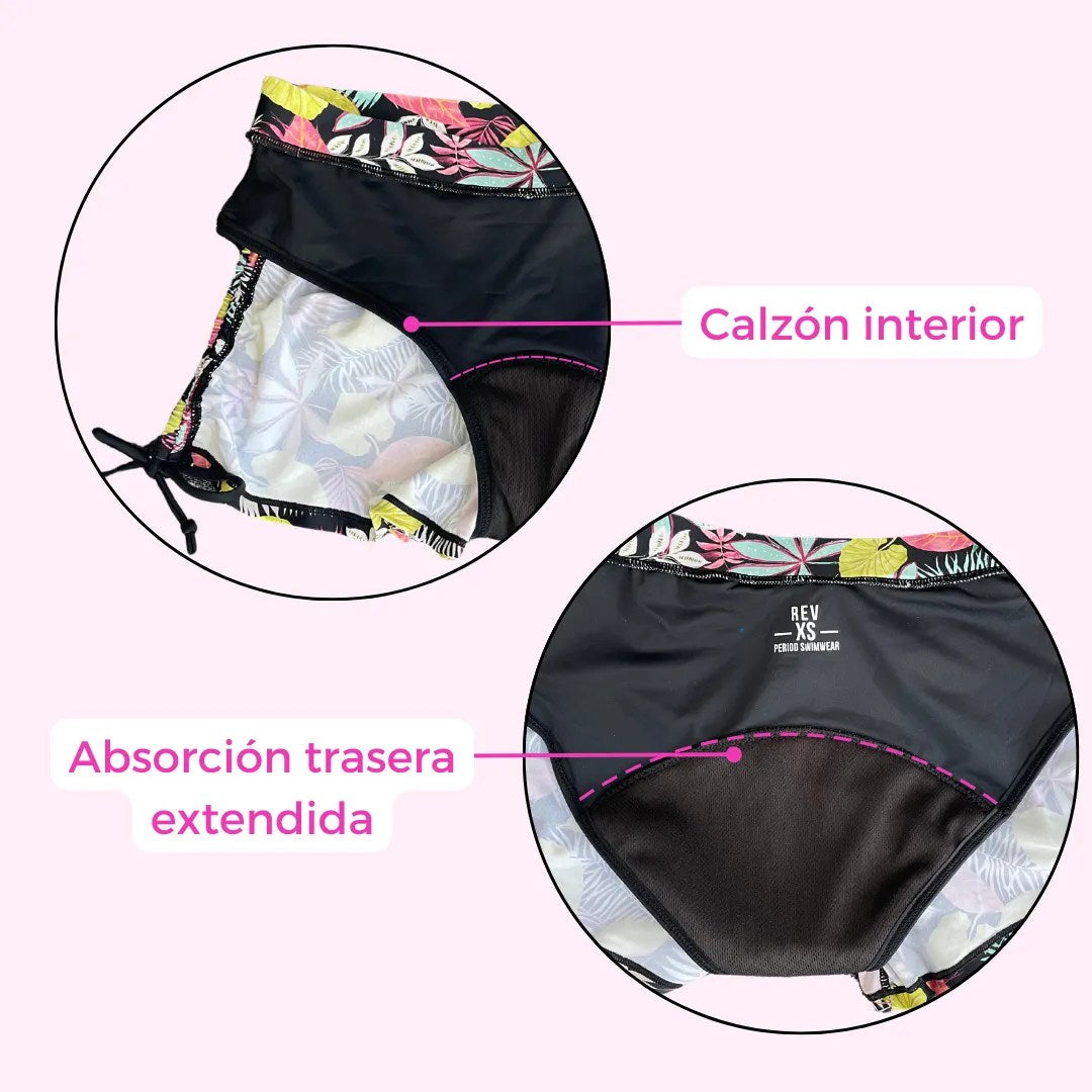 Traje de Baño Menstrual Kaia Flores (Flujo moderado)