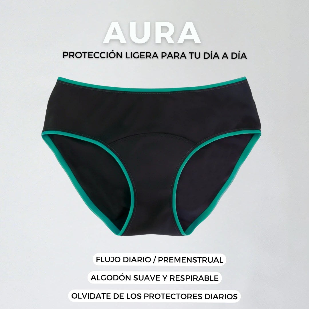 Calzón Aura Turquesa - Flujo Diario y Premenstrual