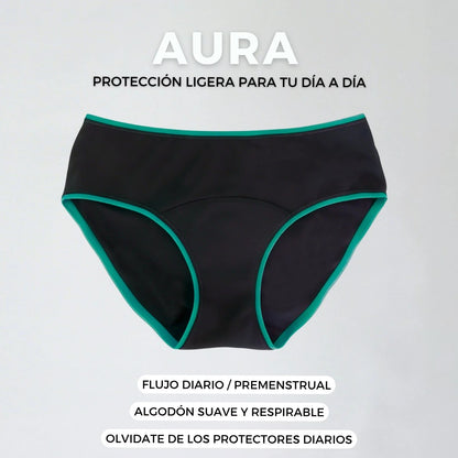 Calzón Aura Turquesa - Flujo Diario y Premenstrual