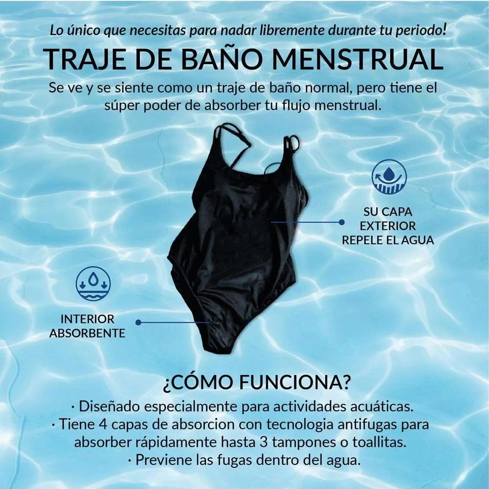 Traje de Baño Menstrual Sol (Flujo Moderado)