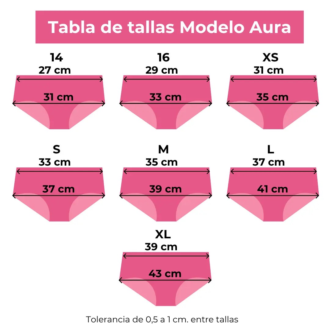 Calzón Aura Celeste - Flujo Diario y Premenstrual
